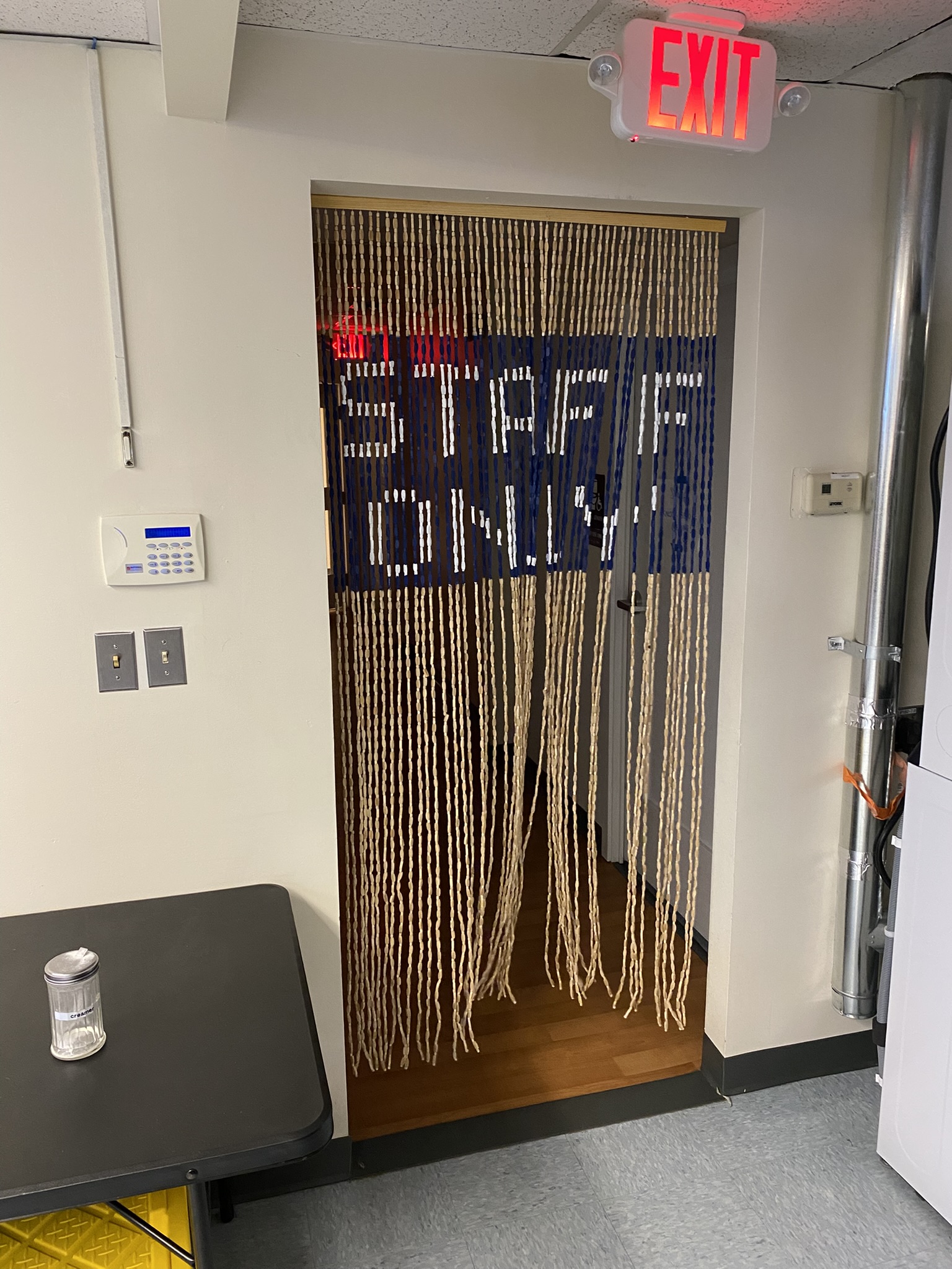 Staff only curtain installed at Project Weber Renew